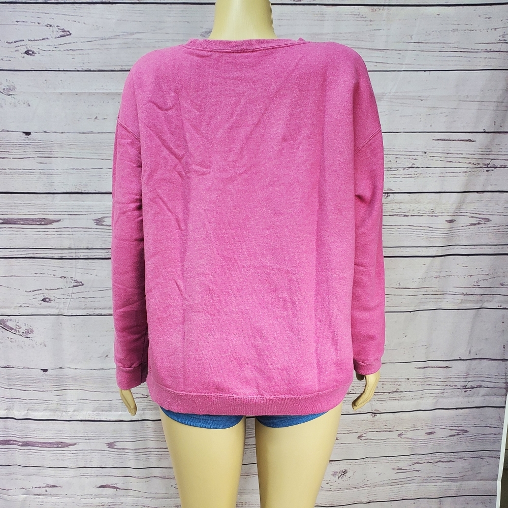Large Pink Sweater – Cozy Casual Knit Pullover Soft Everyday Top - Picture 6 of 8